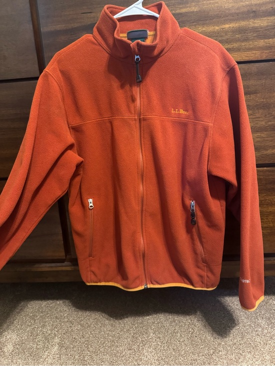 L.L. Bean Other - L.L. Bean Men's Rust Orange Lightweight Fleece Jacket